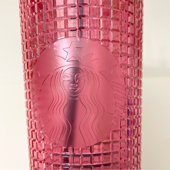 Starbucks Watermelon Pink Purple Gradient Ombre Grid 24oz Venti Tumbler - Picture 2 of 14